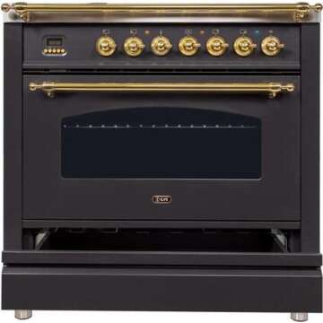 Ilve Nostalgie 36" Dual Fuel Range with Griddle