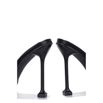 Cape Robbin Mexmon Sexy High Heels for Women, Strappy Shoes Heels with Square Open Toe,Black,9