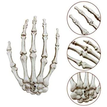 Realistic Halloween Skeleton Hands for Decorations