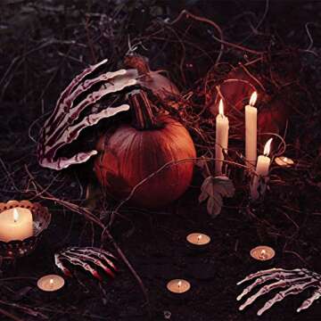 Realistic Halloween Skeleton Hands for Decorations