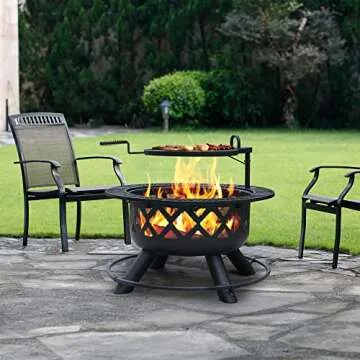 BALI OUTDOORS Fire Pit Outdoor Fire Pit for Wood Firepits for Outside Patio