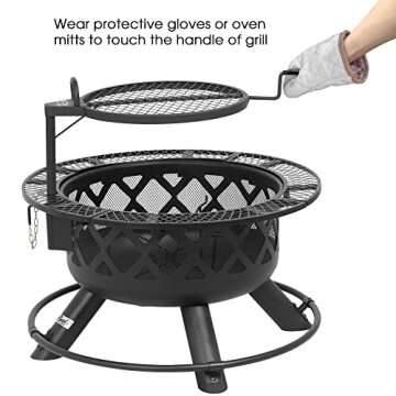 BALI OUTDOORS Fire Pit Outdoor Fire Pit for Wood Firepits for Outside Patio