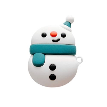 TOU-BEGUIN Christmas Snowman Earphone Case for AirPods 1 & 2 - Cute & Protective Silicone Design
