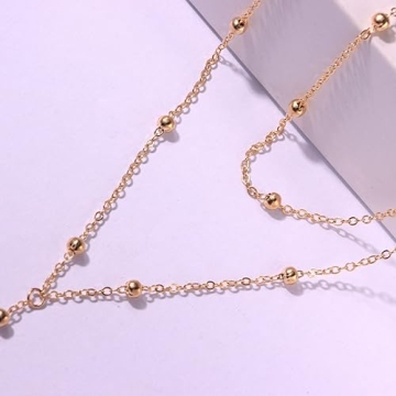 Elegant Dainty Long Gold Necklaces for Women - 14k Gold Plated
