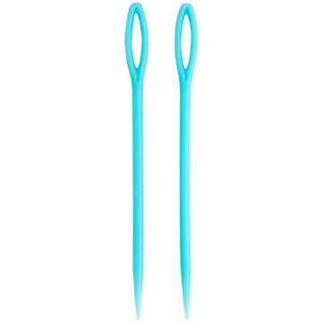 Boye Plastic Yarn Sewing Needle Set ,blue, 2 Count ( Pack of 1)