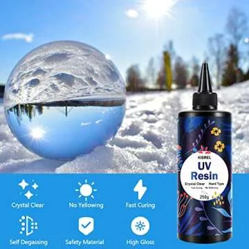 KISREL UV Resin 500g - Upgraded Hard Type Crystal Clear Ultraviolet Curing UV Epoxy Resin for Craft ...