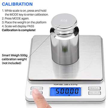 Smart Weigh Digital Pro 500g Pocket Scale - Accurate & Compact