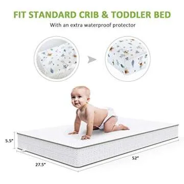 Dourxi Crib Mattress: Dual Comfort for Infants & Toddlers