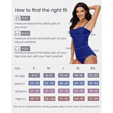 Shuangyu Bandeau Tankini Swimsuits for Women Ruched Tummy Control Top Swimwear with Mid Waist Briefs Purple XL