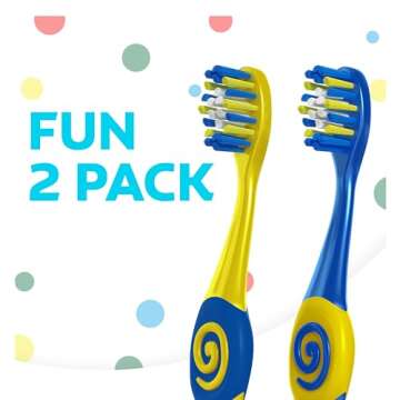 Colgate Bluey Extra Soft Toothbrush for Kids, Kids Toothbrush Pack with Built in Suction Cup Toothbr...