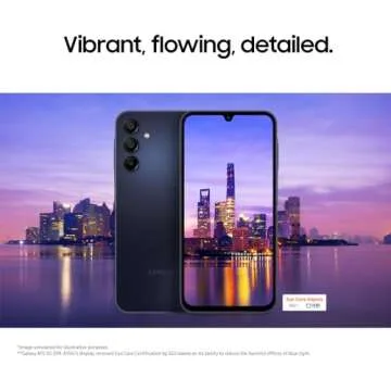 SAMSUNG Galaxy A15 5G (128GB, 4GB) 6.5" AMOLED, 4G Volte (Fully Unlocked for AT&T, T-Mobile, Verizon, Global No Logo) A156U (w/ 128GB SD Card, Blue Black) (Renewed)