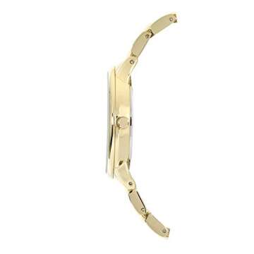 Anne Klein Women's AK/1412IVGB Gold-Tone and Ivory Resin Bracelet Watch