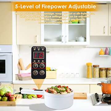 NICAI 1.8L Electric Hot Pot, Non-Stick Cooker for Versatile Meals