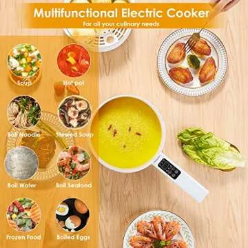 NICAI 1.8L Electric Hot Pot, Non-Stick Cooker for Versatile Meals