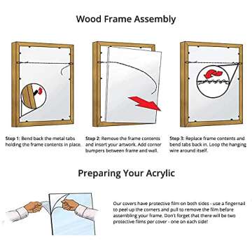 Frame It Easy 30x30 Black Wood Frame for Art