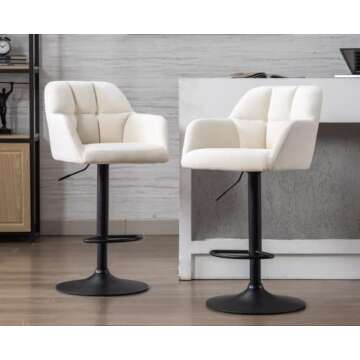 Stylish EALSON Modern Swivel Bar Stools Set of 2