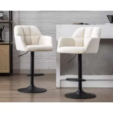 Stylish EALSON Modern Swivel Bar Stools Set of 2