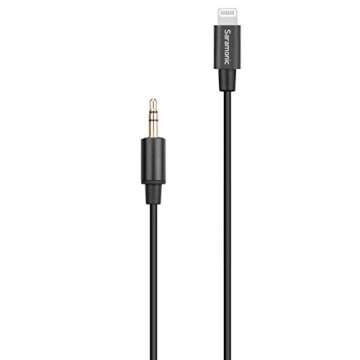 Saramonic 3.5mm TRS Male to Apple Lightning Connector Microphone & Audio Adapter Cable 9" (22.86cm) ...