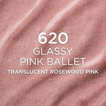 L'Oreal Paris True Match Lumi Le Glass Highlighter Stick, Reflective, Translucent, Glassy Highlighter for Face and Body, 620 Pink Ballet, 0.25 Oz