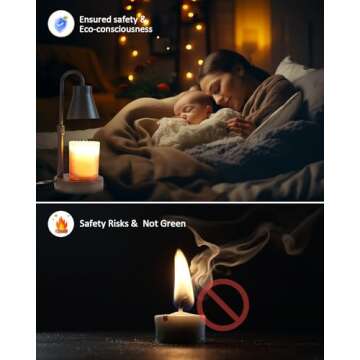 Elenhome Adjustable Candle Warmer Lamp with Dimming Feature