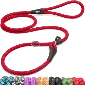 Fida Durable Slip Lead, 6 FT x 1/2" Heavy Duty, Comfortable Strong Rope for Large, Medium Dogs, No P...