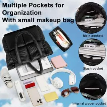 Stylish Puffer Tote Bag for Work and Travel