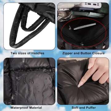 Stylish Puffer Tote Bag for Work and Travel