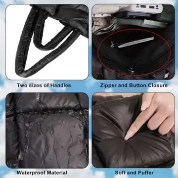 Stylish Puffer Tote Bag for Work and Travel