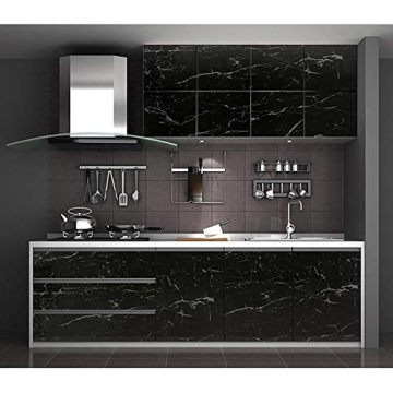 Dulanxer Black Marble Peel and Stick Wallpaper Roll - 15.7x118 in
