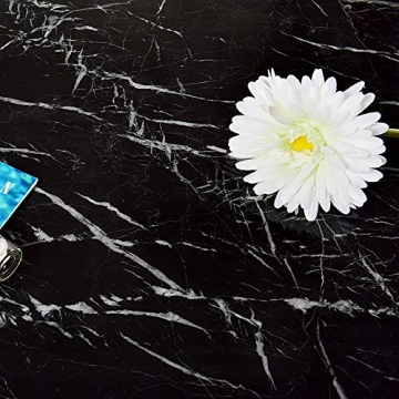 Dulanxer Black Marble Peel and Stick Wallpaper Roll - 15.7x118 in