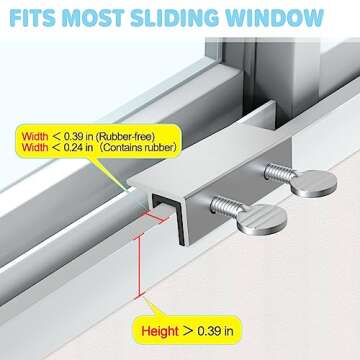 10 Set Sliding Window Locks for Enhanced Home Security and Child Safety