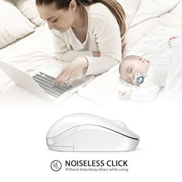 seenda Wireless Mouse, 2.4G Noiseless Mouse with USB Receiver Portable Computer Mouse for PC, Tablet...