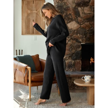 LILLUSORY Cozy Striped Sweater Set for Women 2024 Fashion