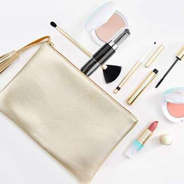 Travel Portable Makeup Brush Set - Mini 4 in 1 Face Powder Foundation Blending Bronzer Brushes, Lip Brush, Highlight Brush, Eyeshadow Brush Multi-foundational Makeup Brush for Travel…
