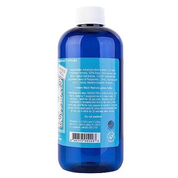 Simply Silver Mouthwash - All Natural Colloidal Silver Mouthwash Alcohol, BPA, Cetylpyridinium Chloride, and Fluoride Free, 16 Fl Oz (Mint)