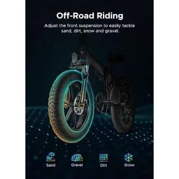 ENGWE EP-2 Pro Electric Bike 960W (Peak) Folding Ebike for Adults with 48V13A Battery Range 75Mile - 20" 4.0 Fat Tire Electric Bicycle, 7 Speed Gear E-Bike All Terrain