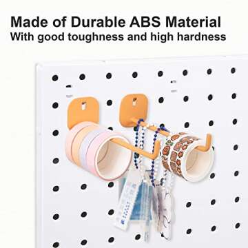 8Pcs Pegboard Wall Organizer Panels, White Pegboard Wall Mount for Craft Room, Garage, Kitchen, Living Room, Bathroom, and Study Room, Peg Boards for Walls Easy to Install