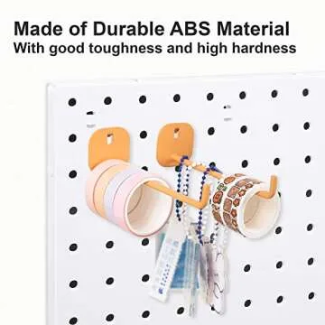 8Pcs Pegboard Wall Organizer Panels, White Pegboard Wall Mount for Craft Room, Garage, Kitchen, Living Room, Bathroom, and Study Room, Peg Boards for Walls Easy to Install