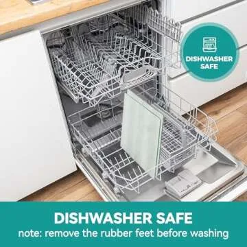 Murrey Home Glass Cutting Board for Kitchen Counter, Tempered Glass Chopping Boards Dishwasher Safe, Small Clear Countertop Tray, Scratch Resistant, Heat Resistant, 16"x12"