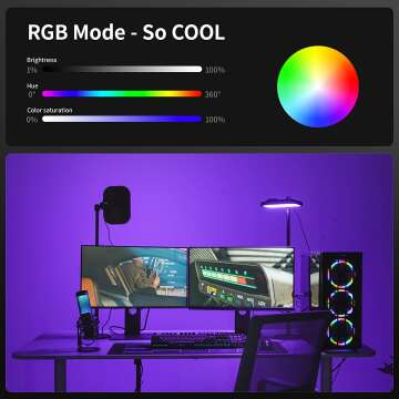 RaLeno Streaming Key Light with RGB & Remote Control