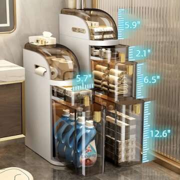 MOSAMNI Slim Bathroom Storage Cabinet for Small Spaces