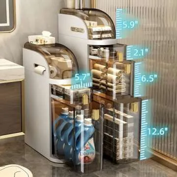 MOSAMNI Slim Bathroom Storage Cabinet for Small Spaces