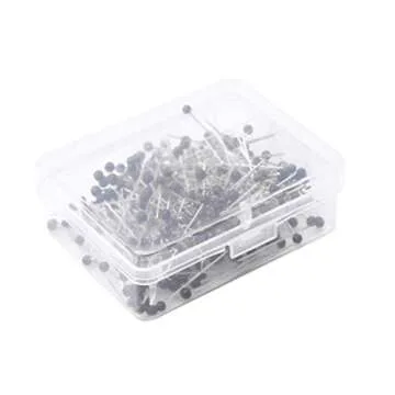 250 Pieces Sewing Pins Ball Glass Head Pins Straight Quilting Pins for Dressmaker Jewelry Decoration, Black