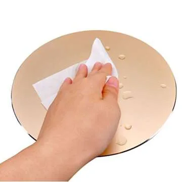 Mouse Pad Aluminum Mouse Pad. Non-Slip Aluminium Alloy Surface for Fast and Accurate Control Rubber Gaming Mouse Pad (Gold)