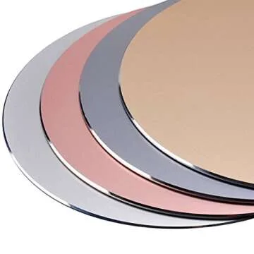 Mouse Pad Aluminum Mouse Pad. Non-Slip Aluminium Alloy Surface for Fast and Accurate Control Rubber Gaming Mouse Pad (Gold)