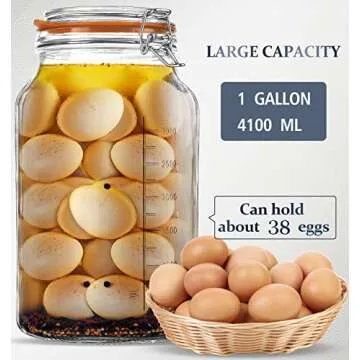 Folinstall Super Wide Mouth Glass Jar with Airtight Lid