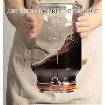 Folinstall Super Wide Mouth Glass Jar with Airtight Lid