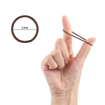 100 Pieces Small Baby Girls Hair Elastics Hair Ties Ponytail Holders Hair Bands for Kids(2 mm x 2.5 cm,Brown)