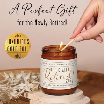 Elegant Retirement Gift Candle for Women - Joyful Scent