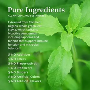 BioPure Stevia Certified Organic Extract – Whole Leaf Herbal Tincture with Bioactive Compounds to Support Immune Function, Microbiome Balance & Gut Health – 2 fl oz